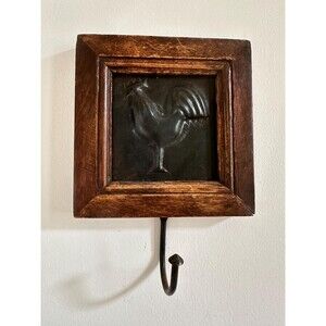 Vintage French Rooster Wall Hook– Rustic Countryside Country Decor from France